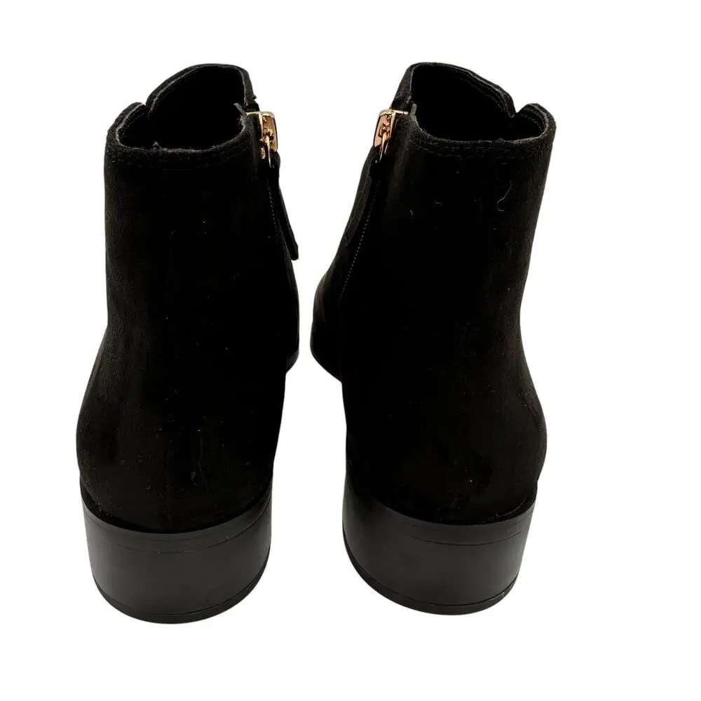J. Crew Black Women's Suede ZipAnkle Booties Size 8